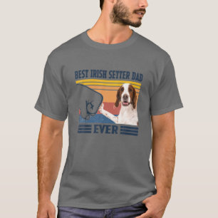 T-shirt Meilleur ROUGE IRLANDAIS ET BLANC SETTER Papa Jama