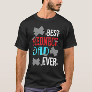 T-shirt Meilleur Rouge Papa Jamais Coupe Bande Fixe Tout