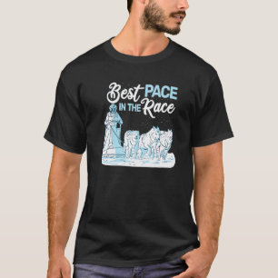 T-shirt Meilleur rythme dans la course de traîneau à chien