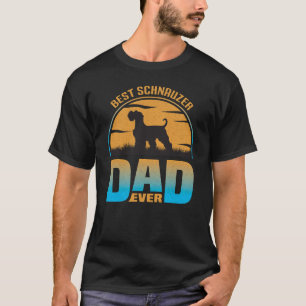 T-shirt Meilleur Schnauzer Papa Jamais Vintage Retro Chien