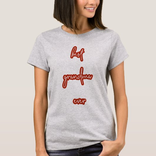 T-shirt Meilleur script de grand-mère (Devant)