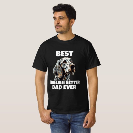 T-shirt Meilleur Setter Anglais Papa (Devant entier)