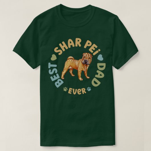 T-shirt Meilleur Shar Pei Papa jamais (Design devant)
