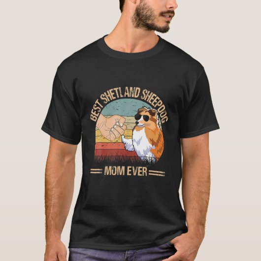 T-shirt Meilleur Shetland Sheepdog Maman Ever Chien Maman  (Devant)