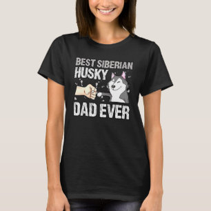 T-shirt Meilleur Sibérie Husky Papa Daddy Chien Propriétai