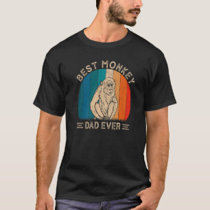 T-shirt Meilleur singe papa jamais Retro Monkey Graphic Pè