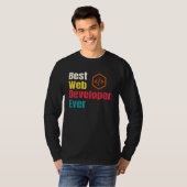 T-shirt Meilleur site Web Développeur Programmeur Codeur O (Devant entier)
