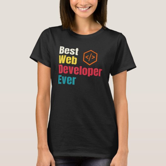 T-shirt Meilleur site Web Développeur Programmeur Codeur O (Devant)