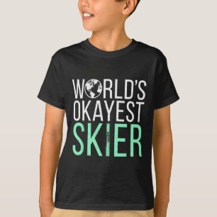 T-shirt Meilleur skieur du monde Snow Sport d'hiver Skieur
