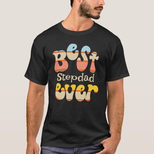 T-shirt Meilleur Stepdad jamais rétro (Devant)