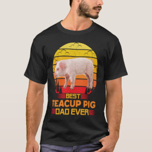 T-shirt Meilleur Teacup Cochon Papa Jamais Vintage Pères C