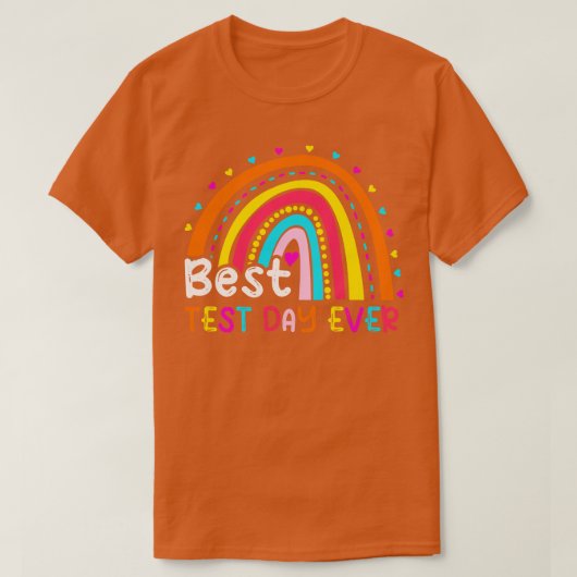 T-shirt Meilleur Test Jour D'Exam Test Leopard Rainbow Te (Design devant)