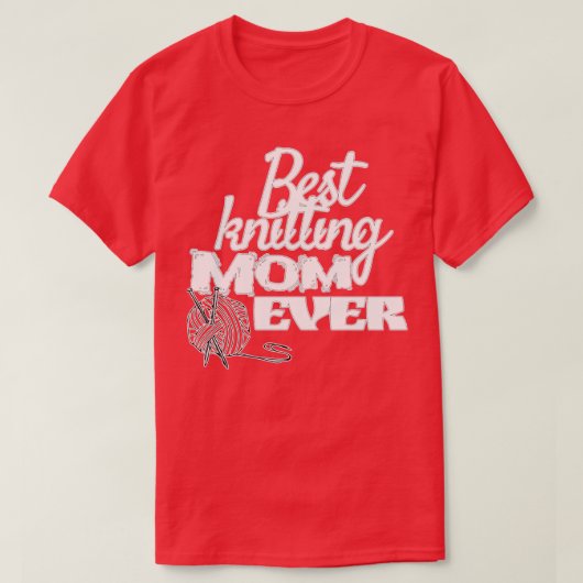 T-shirt meilleur tricot maman jamais cadeau mignon (Design devant)