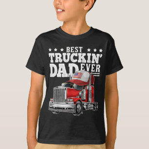 T-shirt Meilleur Truckin Papa Jamais Big Rig Trucker Fête 