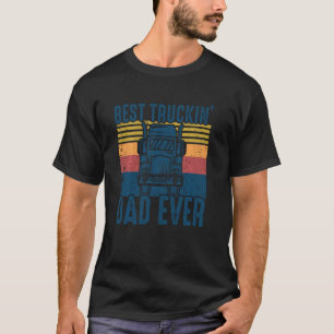 T-shirt Meilleur Truckin Papa Jamais Big Rig Trucker Vinta