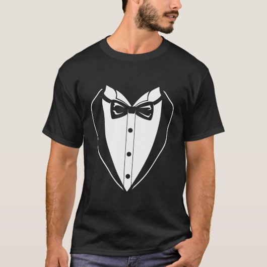 T-shirt Meilleur Tux Mariage Célibataire Marié (Devant)