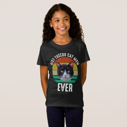 T-Shirt Meilleur Tuxedo Chat Maman jamais (Devant entier)