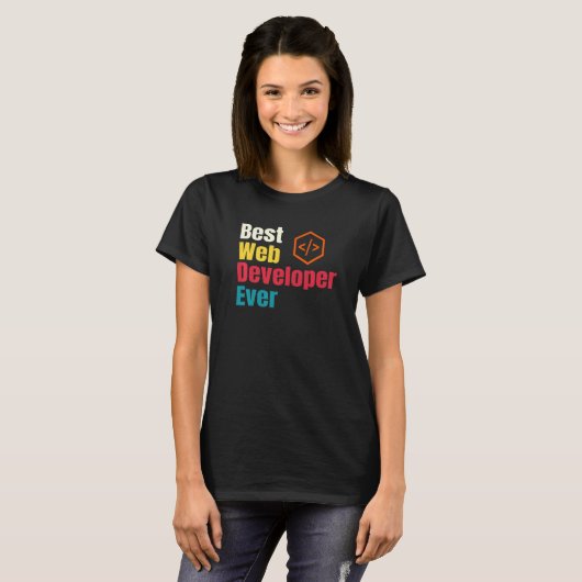 T-shirt Meilleur Web Developer Site Web Programmer Coder C (Devant entier)