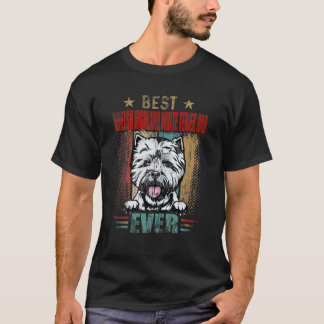 T-shirt Meilleur Whelsh Highland White Terier Papa Jamais