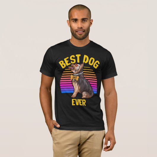 T-shirt Meilleur Yorkshire Terrier Dog jamais rétro (Devant entier)