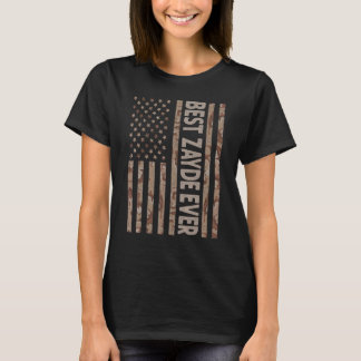T-shirt Meilleur Zayde jamais US Drapeau Américain Grandpa