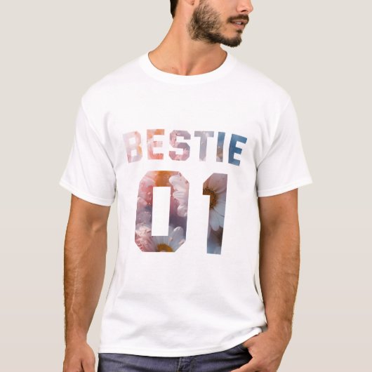 T-shirt Meilleure amie fleur 01 (Devant)