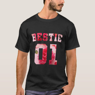 T-shirt Meilleure amie fleur 01