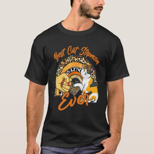 T-shirt Meilleure Belle-Mère de Chat Ever  Chat Léopard Ar (Devant)