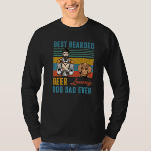 T-shirt Meilleure Bière Portée Aimant Chien Papa Jamais Da
