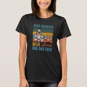 T-shirt Meilleure Bière Portée Aimant Chien Papa Jamais Da