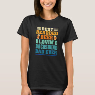 T-shirt Meilleure Bière Portée Lovin' Dachshund Papa Funny