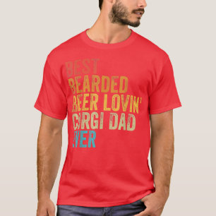 T-shirt Meilleure Bière Portée Mens Lovin Corgi Papa Pet L