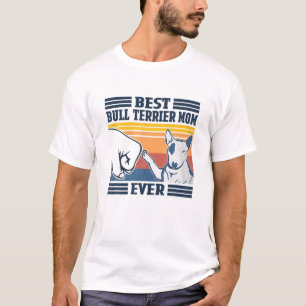 T-shirt Meilleure Bull Terrier Maman Jour Vintage des mère