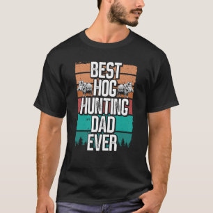 T-shirt Meilleure chasse de porc papa Vintage Chasseur de 