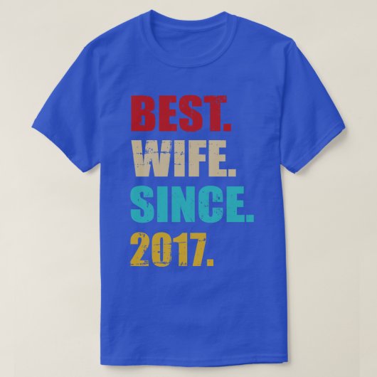 T-shirt Meilleure épouse depuis 2017 pour 5ème anniversair (Design devant)