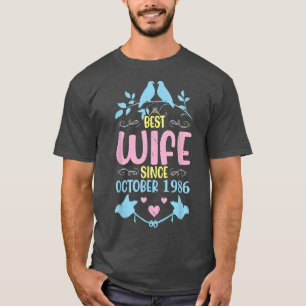 T-shirt Meilleure épouse depuis le mariage d'octobre 1993