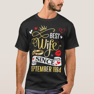 T-shirt Meilleure épouse depuis septembre 1994 Joyeux mari