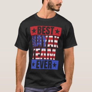T-shirt Meilleure équipe Kayak Jamais Kayaking Kayaker Bat