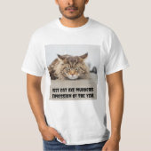 T-shirt Meilleure expression de meurtrier de hache de chat (Devant)