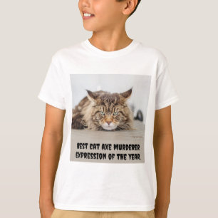T-shirt Meilleure expression de meurtrier de hache de chat