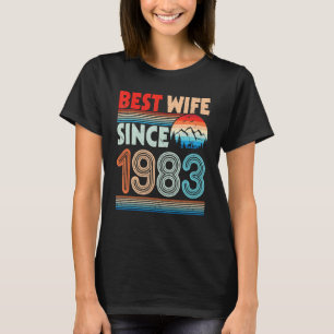 T-shirt Meilleure femme depuis 1983 Joyeux mari marié Mari