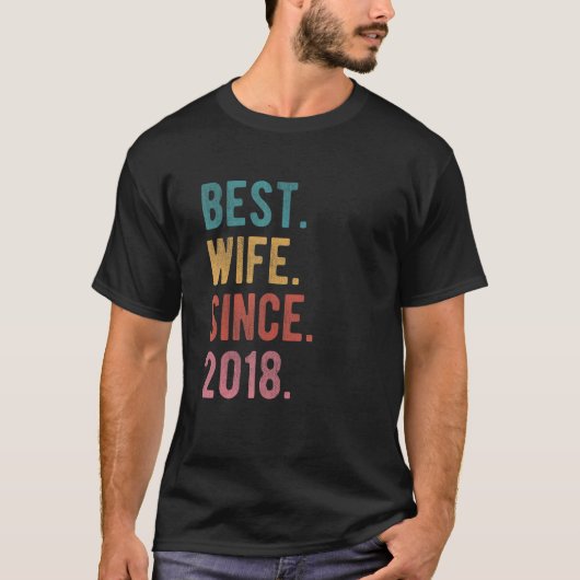 T-shirt Meilleure Femme depuis 2018 4ème anniversaire Mari (Devant)