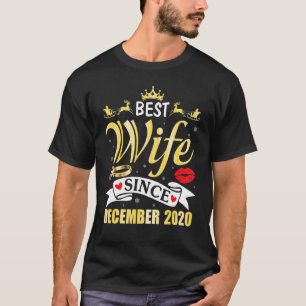 T-shirt Meilleure Femme Depuis Décembre 2016 Joyeux Marié