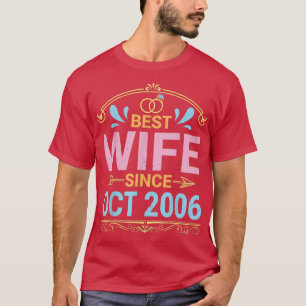 T-shirt Meilleure Femme Depuis Octobre 2006 Mariage Mari M