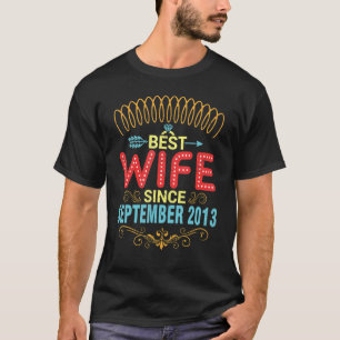 T-shirt Meilleure Femme Depuis Septembre 2013 Mariage Mari