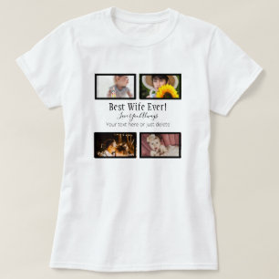 T-shirt Meilleure Femme Jamais ! Collage de photos de fami