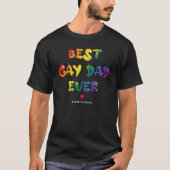 T-shirt Meilleure Fête des pères de papa gay (Devant)