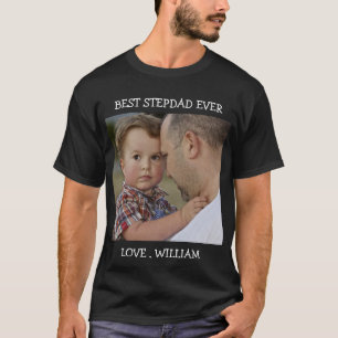 T-shirt Meilleure Fête des pères Stepdad Ever Texte photo