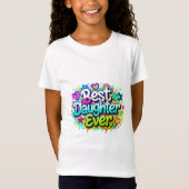 T-Shirt Meilleure Fille Ever (Style 2) (Devant)
