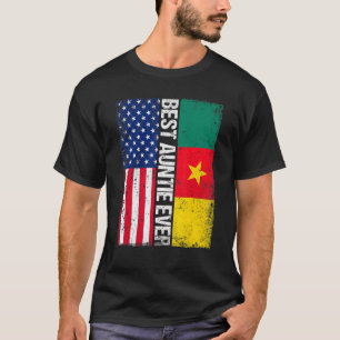 T-shirt Meilleure fille Jour des Mères Cameroun Drapeau Us